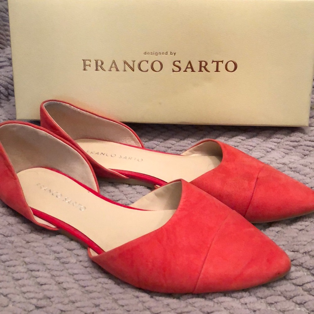 Franco Sarto, light red flat shoes. 7 1/2 M